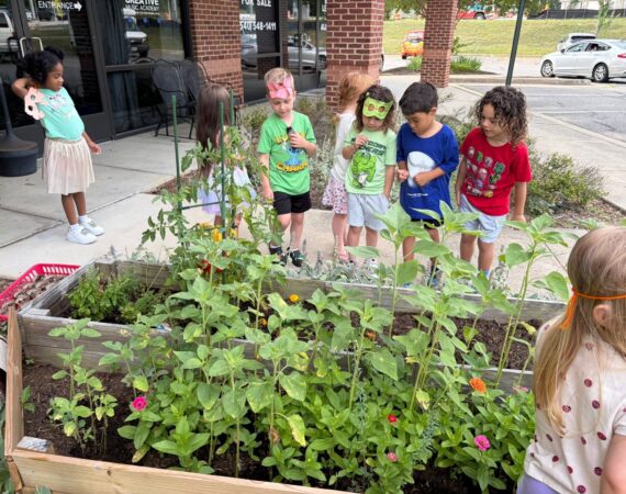 One of the gardens at Creative Childcare Academy and Camp
